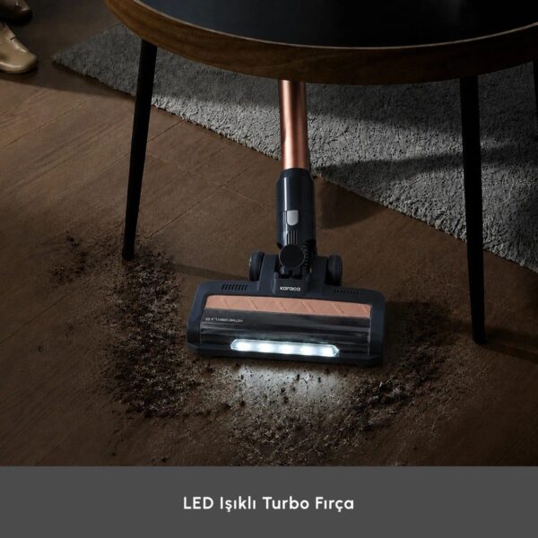 Karaca Power Up Pro 25 Watt Dik Süpürge Bakır Renk 0,6 Litre Toz Haznesi ile Güçlü Emiş