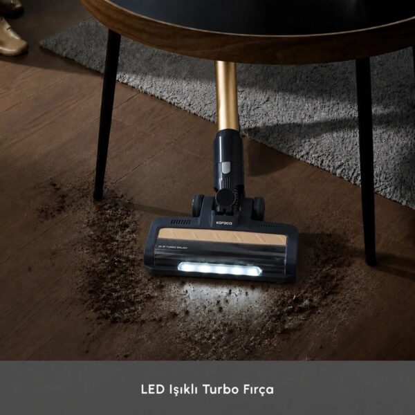 Karaca Power Up Pro 350 W Dik Süpürge Altın Renk HEPA Filtreli 0,6 L Toz Haznesi ile Güçlü Temizlik