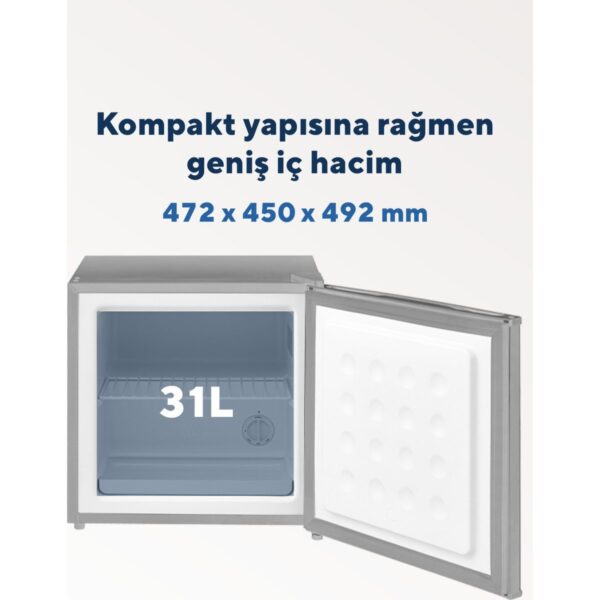 Kumtel 31L Mini Dondurucu Silver HFR-50SL