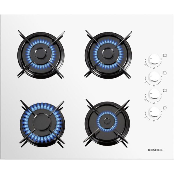 Kumtel Beyaz Aspiratörlü Dizayn Ankastre Set B66-S2 (MT) + KO-40TAHDF + DS6-905W) Modern Tasarım Gazlı Ocak ve A+ Enerji Sınıfı Fırın
