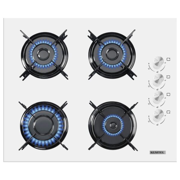 Kumtel Home Plus Beyaz Cam Ankastre Set