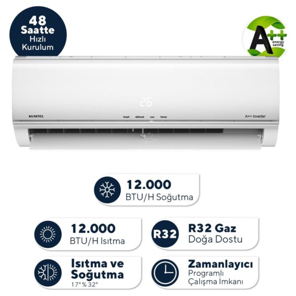 Kumtel Matsu KMSAC-12 A++ Inverter Duvar Tipi Split Klima (Montaj Dahil)