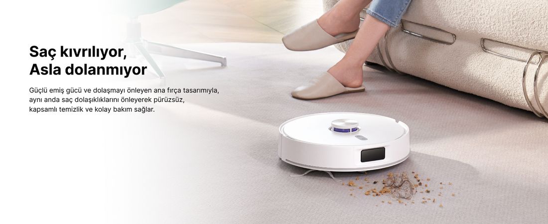 Narwal Freo S Akıllı Robot Süpürge Beyaz,8000PA Emiş Gücü