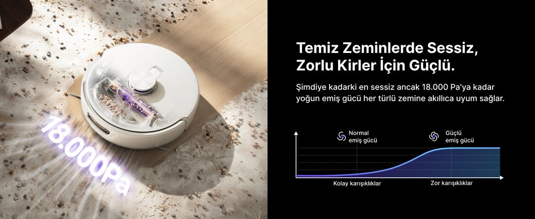 Narwal Freo Z10 Ultra Akıllı Robot Süpürge Gri 18.000PA Emiş Gücü Sert Zemin Kullanımı için