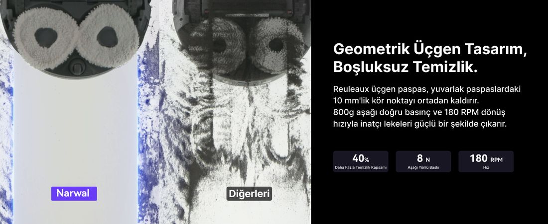 Narwal Freo Z10 Ultra Akıllı Robot Süpürge Gri 18.000PA Emiş Gücü Sert Zemin Kullanımı için