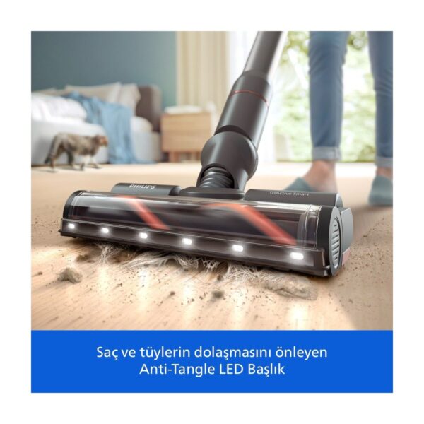 Philips 8000 Serisi Aqua Plus Kablosuz Dik Süpürge, 360 Emiş, LED Başlık, 80 dk’ya Kadar Kullanım, XC8153/10