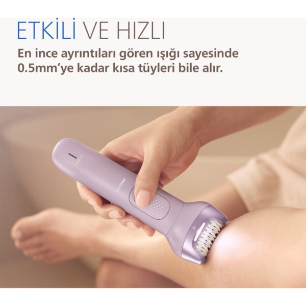 Philips 9000 Serisi Kablosuz Epilatör Mor Renkli Yıkanabilir Başlık ile Islak ve Kuru Kullanım