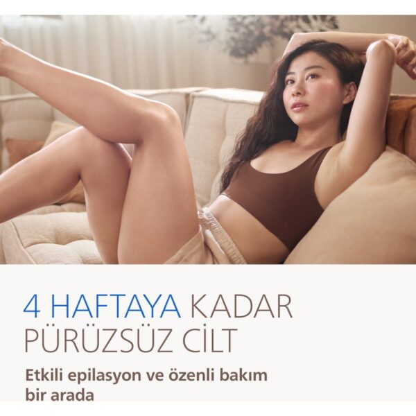 Philips 9000 Serisi Kablosuz Epilatör Mor Renkli Yıkanabilir Başlık ile Islak ve Kuru Kullanım