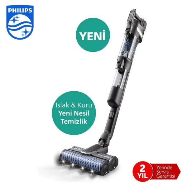 Philips Aquatrio 9000 Islak & Kuru Kablosuz Dikey Süpürge | Süpürme + Silme + Kurutma