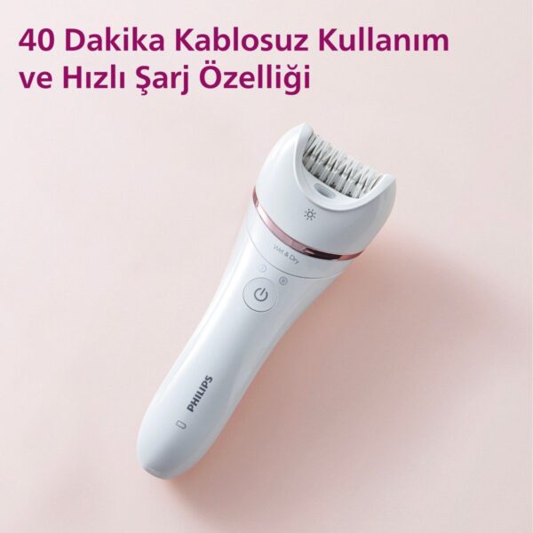 Philips BRE700/05 Kablosuz Epilatör Islak-Kuru Kullanım Özelliği ile Bacak Yüz Koltuk Altı Bikini Bölgesi İçin