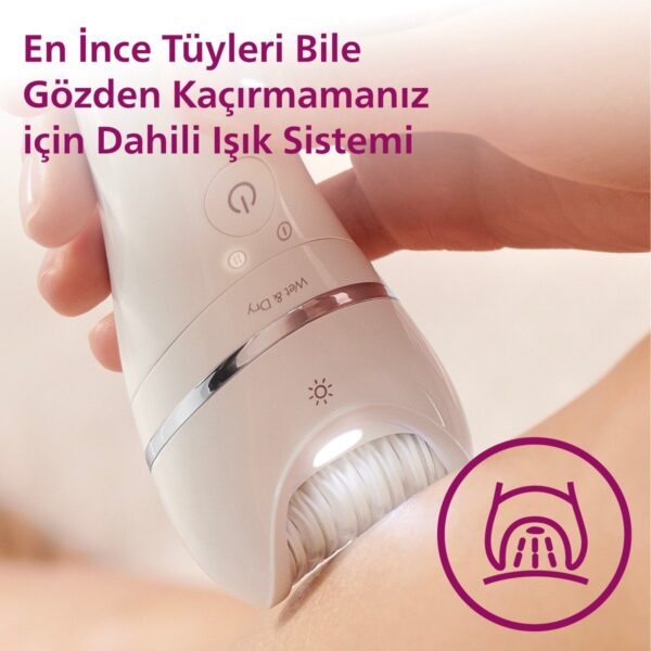 Philips BRE700/05 Kablosuz Epilatör Islak-Kuru Kullanım Özelliği ile Bacak Yüz Koltuk Altı Bikini Bölgesi İçin