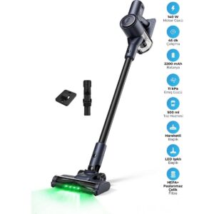 Pirantech Es-98 Kablosuz Dikey Süpürge 11 Kpa Güçlü Emiş Hepa Filtreli Şarjlı Süpürge HBCV0000HM1U9Y
