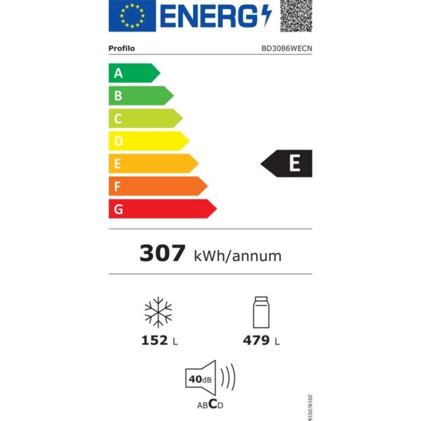 Profilo BD3086WECN E Enerji Sınıfı 631 Lt Çift Kapılı Buzdolabı No Frost Teknolojisi ile Geniş İç Hacim