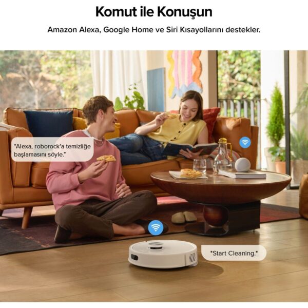 Roborock Q8 Akıllı Robot Süpürge 10000 Pa Emiş Gücü ile Beyaz Sert Zemin Temizliği için Teknoloji