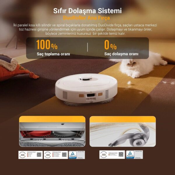 Roborock Qrevo C Pro Akıllı Robot Süpürge 18.500 Pa – Beyaz