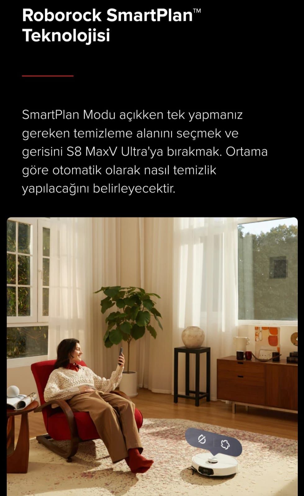 Roborock S8 Maxv Ultra Akıllı Robot Süpürge Beyaz