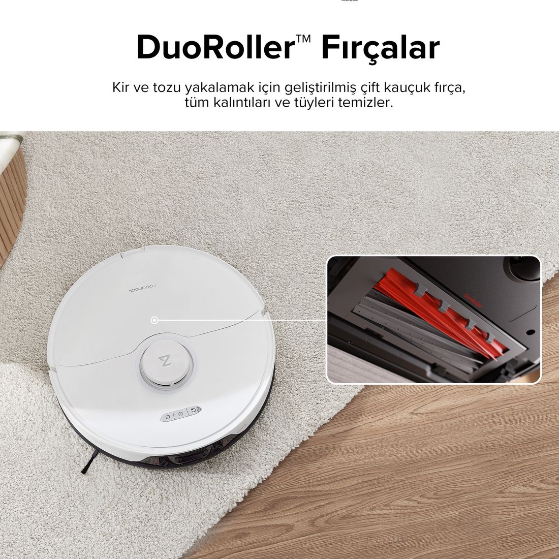 Roborock S8 Sonic Mopping Akıllı Robot Süpürge S8 Beyaz