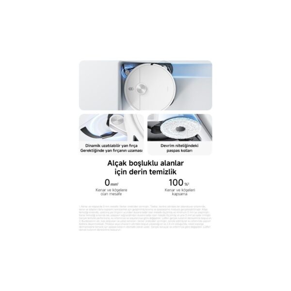 Robot Vacuum H50 Pro Beyaz Akıllı Robot Süpürge + Paspas – 15000 Pa Emiş Gücü