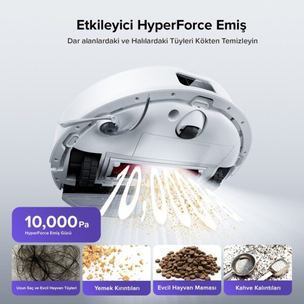 S8 Pro Plus Akıllı Robot Süpürge – Beyaz
