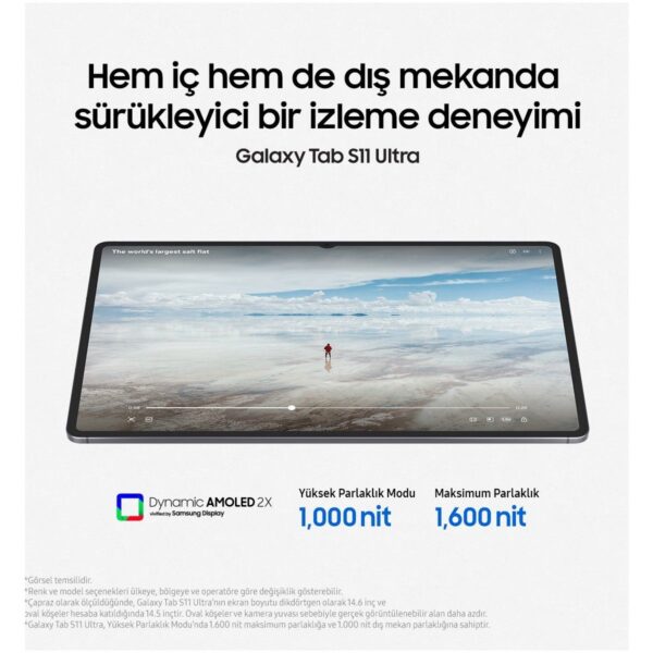 Samsung Galaxy Tab S11 Ultra 14.6″ AMOLED Ekran 12GB RAM 512GB Depolama Android İşletim Sistemi SM-X930
