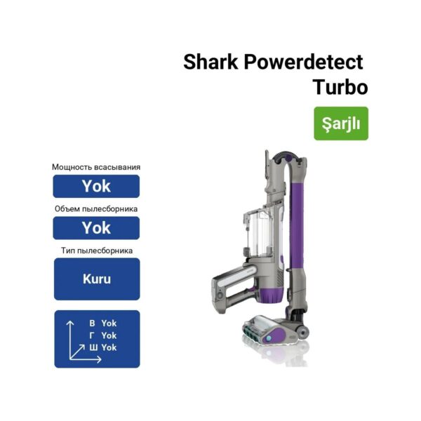 Shark Powerdetect Turbo Başlıklı Şarjlı Dikey Süpürge