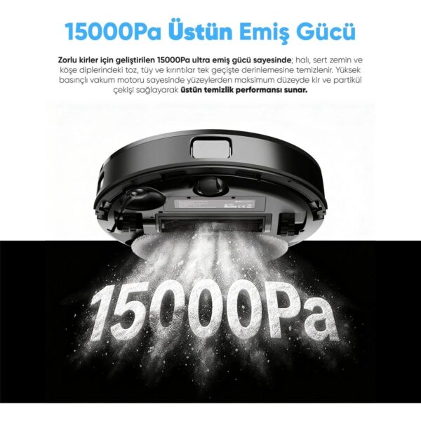 Şımart katya Ü Akıllı Robot Süpürge 15000PA Otomatik Mop Yıkama ve Kurutma