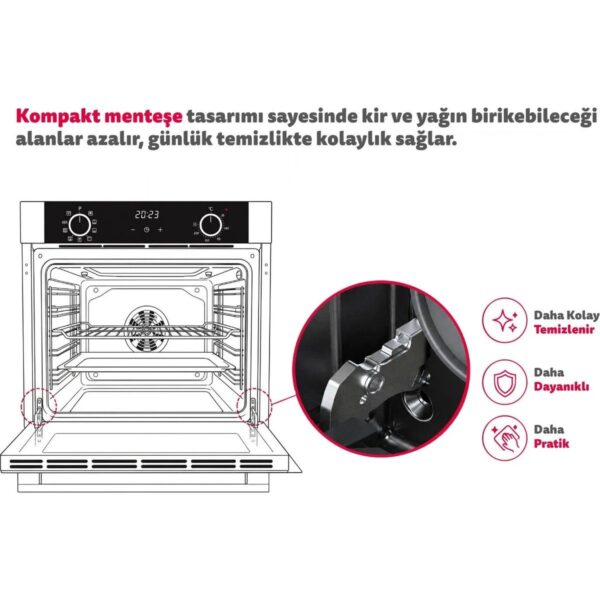 Simfer 0+8 Fonksiyon Trend Mekanik Beyaz Power Turbo 3’lü Ankastre Set (Fırın + Ocak + Davlumbaz)