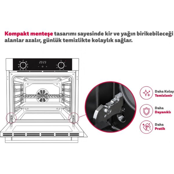 Simfer Ankastre Set Gri Dijital Elektrikli Cam Ocaklı Turbolu 3’lü Set (Fırın+Elektrikli Ocak+Davlumbaz)