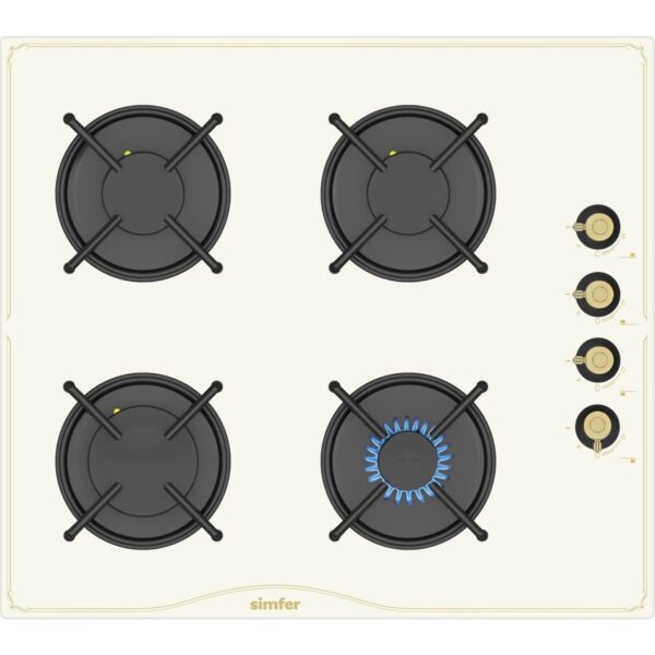 Simfer Retro Bej 2’li Cam Ankastre Set (Ocak + Davlumbaz)
