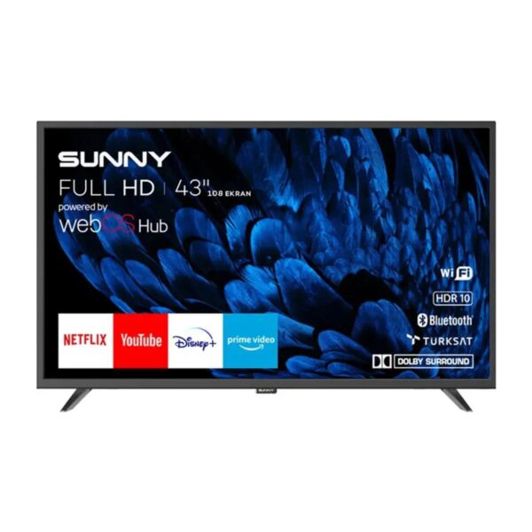 Sunny SN43DAL540C 43″ 109 Ekra Full HD LED TV Dahili Uydu Alıcılı 1920 x 1080 Çözünürlük