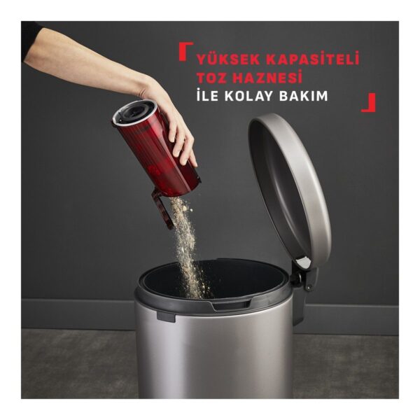 Tefal TY2098WO X-Force Flex 9.60 Kırmızı Dikey Süpürge HEPA Filtreli Kablosuz Kullanım ve Yüksek Kapasite