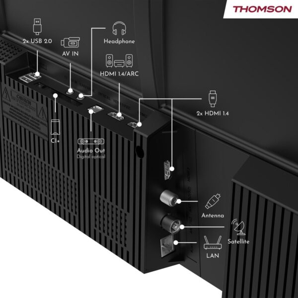 THOMSON 40FQG3S15K 40″ 102 Ekran Uydu Alıcılı Full HD Google Smart QLED TV