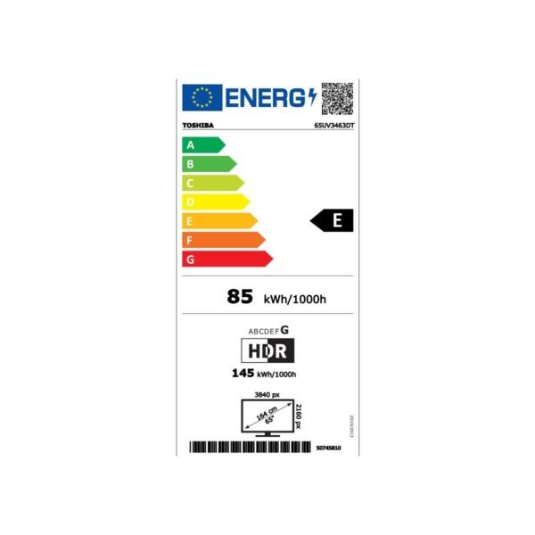 Toshiba 65UV3463DT 65” 164 Ekran Uydu Alıcılı 4K Ultra HD VİDAA Smart LED TV