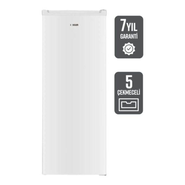 Uğur Ued 5169 Dtk R65 168 Litre Dikey Derin Dondurucu 5 Çekmeceli E Enerji Sınıfı ile Tasarruflu