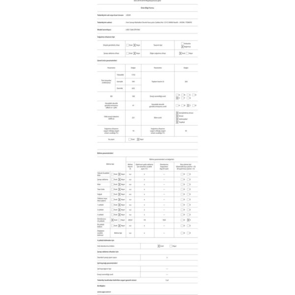 Uğur Ued 7266 Dtk R65 E Enerji Sınıfı 265 lt Statik Dikey Derin Dondurucu