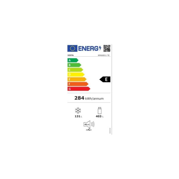 Vestel NFK60011 Te 533 Lt No-Frost Buzdolabı Enerji Sınıfı E Geniş İç Hacim ve Dondurucu Bölmeli