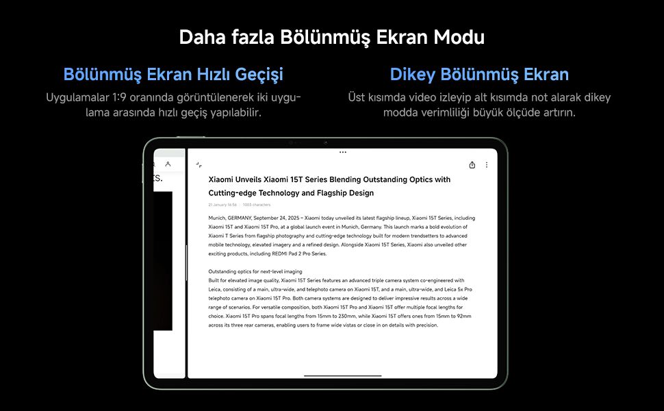 Xiaomi Pad 8 8gb 256 GB Gri Tablet Klavyeli