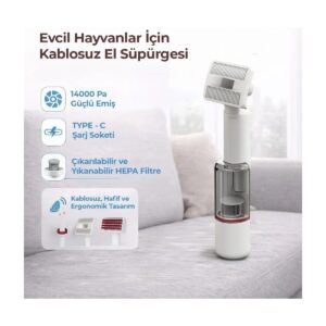 Yasomi M25 Max Kablosuz El Süpürgesi ve Evcil Hayvan Kiti 14000 Pa HBCV00003MXFEG